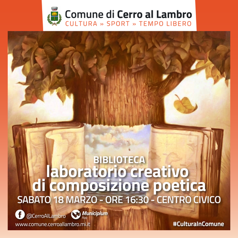 Laboratorio creativo di composizione poetica per bambini - Sabato 18 marzo alle 16.30 in Biblioteca
