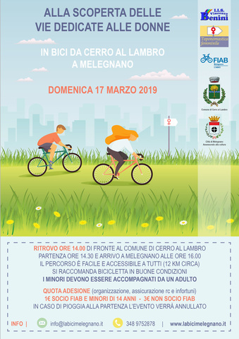 Biciclettata: Le vie dedicate alle donne - Domenica 17 marzo