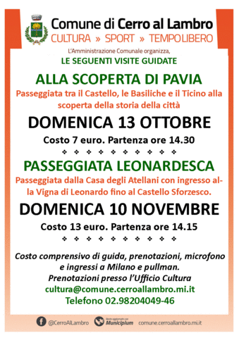 Visite Guidate Autunno 2019