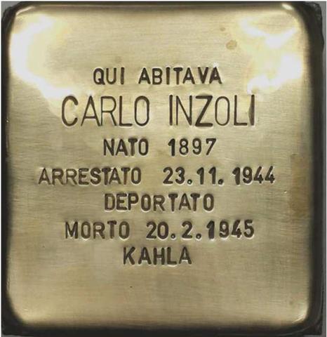 Una Pietra d’Inciampo a Cerro per Carlo Inzoli