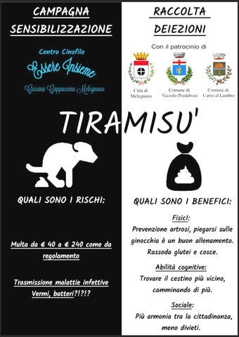 CAMPAGNA CONTRO L’ABBANDONO DELLE DEIEZIONI CANINE TIRAMISÙ